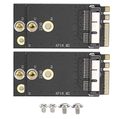 Afbeelding van 2 Stuks Adapter voor OS X Naar NGFF, Draadloze Netwerkkaart Geconverteerd NGFF Key E of M2, BCM943224PCIEBT, BCM94360CS2, BCM943602CS, BCM94331CD, Etc
