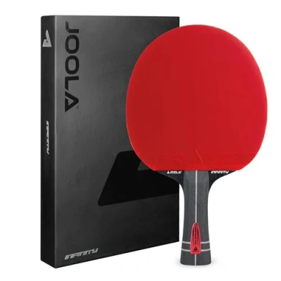 Afbeelding van JOOLA Infinity ITTF tafeltennisbatje goedgekeurd professioneel carbon voor gevorderde spelers met high tech vezel, cyramide, 7 laags racketblad