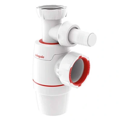 Afbeelding van Wirquin 30723905 Neo spoelbaksifon ø40 mm zero lek met wasmachine stekker, wit