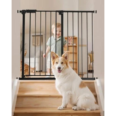 Afbeelding van VEVOR Baby Gate Hondenhekje Scheiding 65 121,9 cm Verstelbare Breedte Zwart