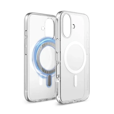 Afbeelding van elago Magnetic Hybrid Duidelijke Hoesje Compatibel met iPhone 16 Case MagSafe, PC + TPU Hybride Technologie, Schokbestendige bumper, Verhoogde Camera Bescherming (Transparant)
