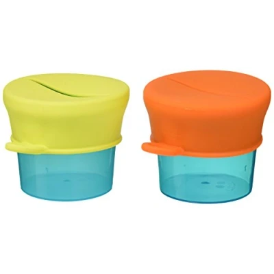 Afbeelding van Boon SNUG Stretchy Silicone Lids for Babies from 9 Months+, blue