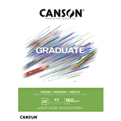 Afbeelding van Tekenblok Canson Graduate Dessin A3 160gr 30vel