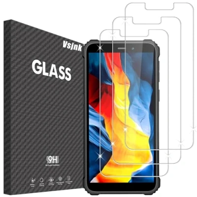 Afbeelding van Vsjnk Displaybeschermfolie compatibel met OUKITEL WP32 gehard glas, 3 stuks displaybeschermfolie, krasbestendig, hardheid 9H, luchtbelvrij.