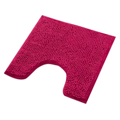 Afbeelding van WohnDirect Badmat 45x45cm MET WC uitsparing Roze Antislip &amp; Wasbaar, Combineerbaar tot Set, Badmat, Toiletset, Oeko TEX Gecertificeerd