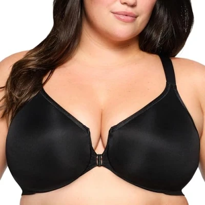 Afbeelding van Glamorise Vrouwen Plus Size Wonderwire Houding Terug BH Onderdraad #9265, Zwart, 95H