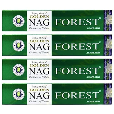Afbeelding van Golden Nag Forest Wierook 4 verpakkingen, 15 gram per verpakking