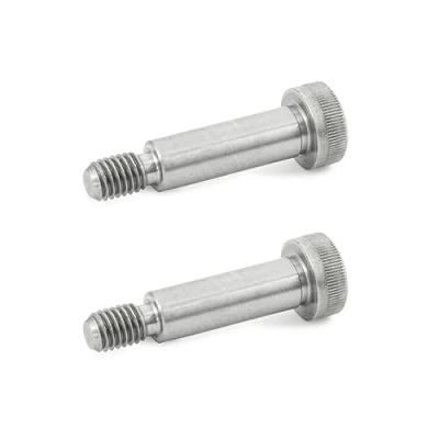 Afbeelding van Ganter Normelemente ISO 7379 6 M5 50 NI roestvrij stalen passschroeven met tailleband, zilver, lengte l1: 50mm, 2 stuks