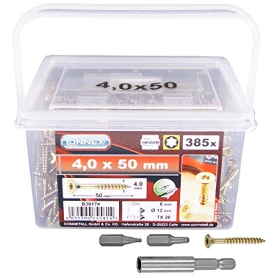 Afbeelding van CONNEX B30174 Uni Screws emmer 4,0x50 TX een 385st