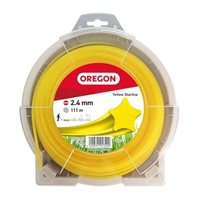 Afbeelding van Oregon Gele Stervormige Maaidraad voor Grastrimmers en Bosmaaiers, Vijf Snijkanten Schone Afwerking, Hoogwaardig Nylon, Past Op Alle Standaard Grastrimmers, 1,7mm 111m (‎69 454 Y)