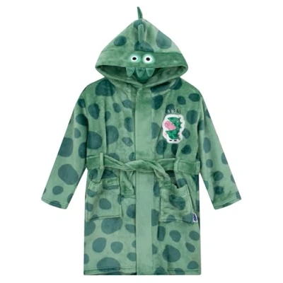 Afbeelding van Peppa Pig Jongens George Kamerjas Met Capuchon Fleece Jongensjas Groen 122