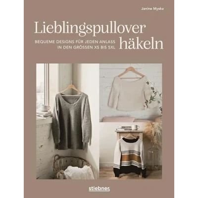 Afbeelding van Lieblingspullover häkeln: Bequeme Designs für jeden Anlass in den Größen XS bis 5XL. Häkelmuster die eigenen Garderobe. Pullover und Cardigans häkeln von kuschlig warm luftig leicht.