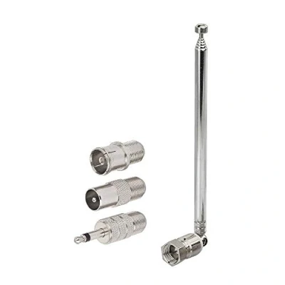Afbeelding van Superbat FM Telescopische Antenne Kit 75 Unbal F Type Connector DAB Radio Vervanging voor TV AM Stereo Ontvanger Bose Wave etc.