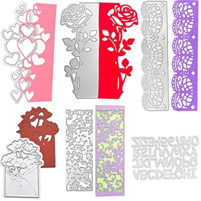 Afbeelding van Dancepandas Bloemen 6 Delige Cutting Dies Set DIY Scrapbooking Carbon Stalen Stansen voor Achtergrond/Uitnodiging Kant Decoratie