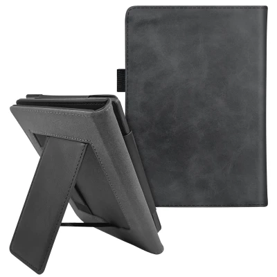 Afbeelding van Amazon Kindle (2022) 11th gen Hoes: iMoshion Stand Bookcase Sleepcover met strap Zwart Kunstleder E Reader Hoezen