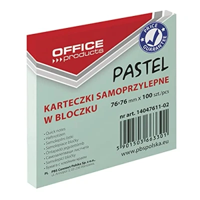 Afbeelding van OFFICE PRODUCTS 14047611 02 zelfklevende notitieblaadjes 76 x mm, 1 100 vellen, pastelkleur/groen
