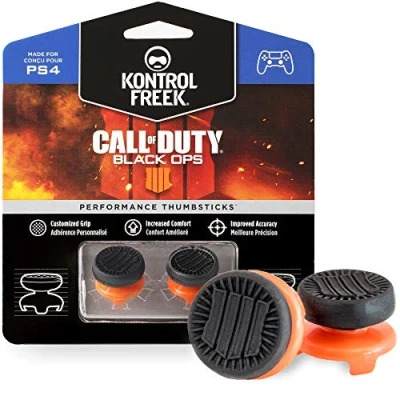 Afbeelding van KontrolFreek Call of Duty: Black Ops 4 voor PlayStation (PS4) en 5 (PS5) Performance Thumbsticks 2 High Rise Zwart/Oranje