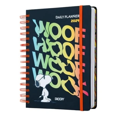 Afbeelding van Grupo Erik A5 Agenda 2024 Snoopy Dagagenda 12 Maanden 1 Dag Per Pagina Planner Dagboek