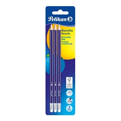 Afbeelding van Pelikan 978866 Schoolpotlood HB met gom, 3 stuks