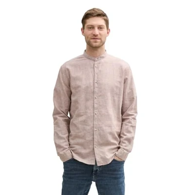 Afbeelding van TOM Tailor Regular FIT Overhemd, Heren, Maat: 3XL, Mocha brown chambray