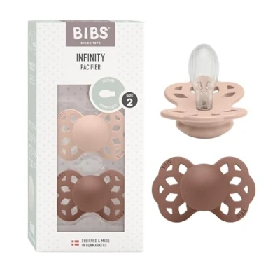 Afbeelding van BIBS® speen Infinity symmetrische 0 6 maanden Blush &amp; Woodchuck 2 stuks.