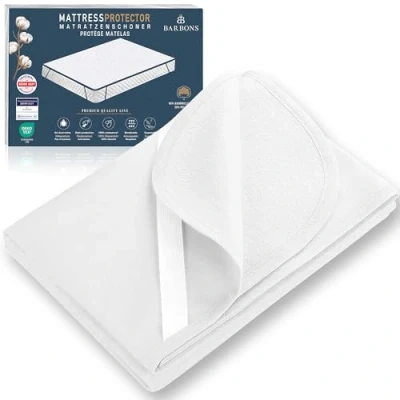 Afbeelding van Barbons Matrasbeschermers Oeko TEX Gecertificeerd Wasbare en Mattress Topper, Comfortabele Bed Protectors met Rondom Elastiek, Incontinentieauflage, Niet Waterdicht (160 x 200 cm)