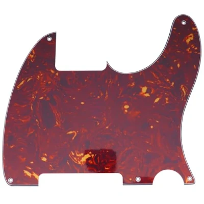 Afbeelding van Musiclily 5 Schroefgaten Gitaar Tele Slagplaat Blank voor Fender USA/Mexican Telecaster Esquire, 4 laags Vintage Tortoise