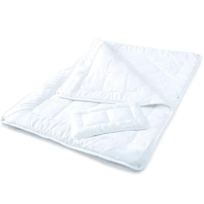 Afbeelding van aqua textil Soft Touch kinderdekbed, 100 x 135 cm, 250 g en 350 g, met kussen 40 60 150 4 seizoenendekbed, klimaatregulerend, Oeko Tex
