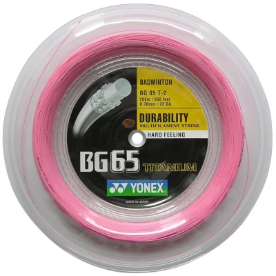 Afbeelding van Yonex BG65 Titanium badmintonsnaar coil 200m roze