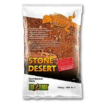 Afbeelding van Exo Terra Bahariya Black Stone Desert natuurlijke wuestenbodem, woestijnsubstraat, geschikt voor het vormen van rotsinformatie, tunnels en holtes, 20 kg