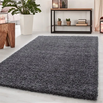 Afbeelding van Hoogpolig vloerkleed Sade Grijs 80x150cm Adana Carpets