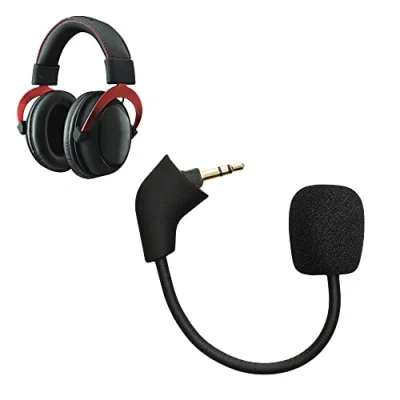 Afbeelding van kwmobile microfoon voor gaming headset Compatibel met Kingston HyperX Cloud/Cloud X/CloudX Core 10 cm In zwart