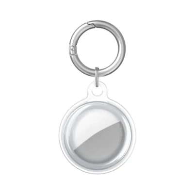 Afbeelding van ISKIP Waterdichte Hoes voor Apple AirTag, 360 Bescherming, Volledige Dekking, Beschermhoes met Sleutelhanger AirTag (Transparant)