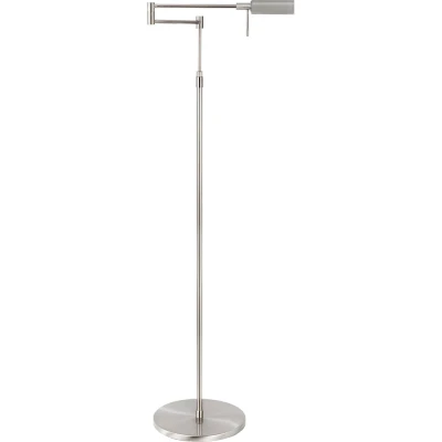 Afbeelding van HighLight LED vloerlamp New Bari, nikkel, hoogte 139 cm, metaal, dimmer