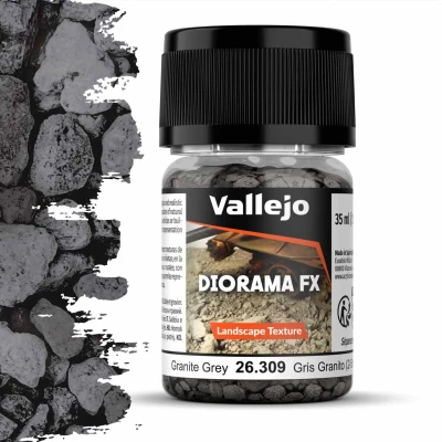Afbeelding van Vallejo 26309 Landscape Textures 309 Graniet Grijs 2 5 mm 35ml Effecten potje