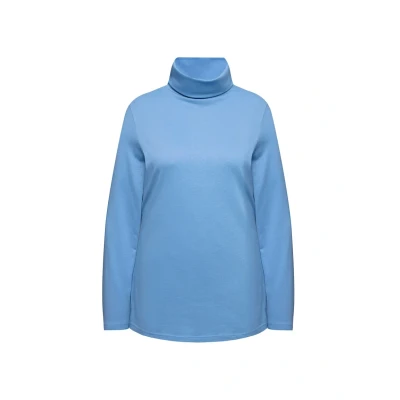 Afbeelding van Ulla Popken Rollkragen SLIM FIT Hemd, Dames, Maat: 58/60, Light cornflower