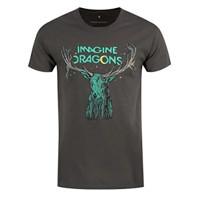 Afbeelding van T Shirt # Xxl Grey Unisex Elk In Stars