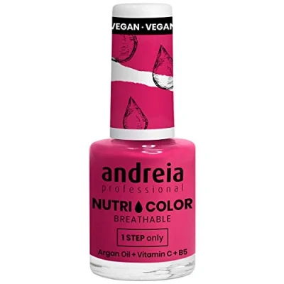 Afbeelding van Andreia Professional NutriColor Ademende Veganistische Nagellak Kleur NC36 Felroze 10.5ml