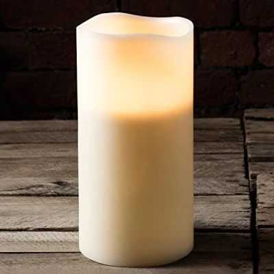 Afbeelding van Lights4fun Extra grote batterij geëxploiteerd echte wax LED kaars 30cm