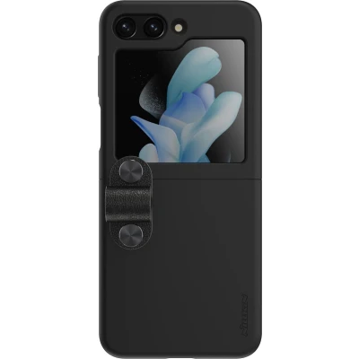 Afbeelding van Samsung Galaxy Z Flip 5 Hoesje Siliconen en TPU (zacht) Nillkin Backcover/Softcase Zwart Telefoonhoesje
