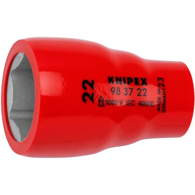 Afbeelding van KNIPEX 98 37 22 Steeksleutelinzetstuk voor zeskantschroeven met binnenvierkant 3/8&quot; 49 mm