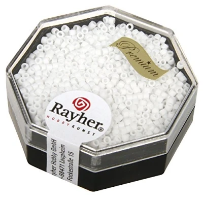 Afbeelding van RAYHER 14764100 Delica Rocailles, 1,6 mm diameter, doos 6 g, sneeuwwit