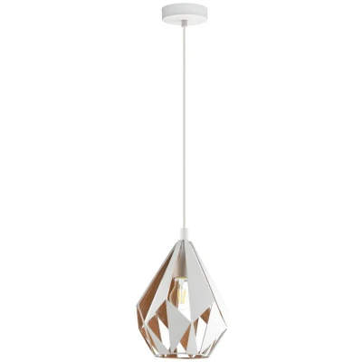 Afbeelding van EGLO hanglamp Carlton 1 wit/goud
