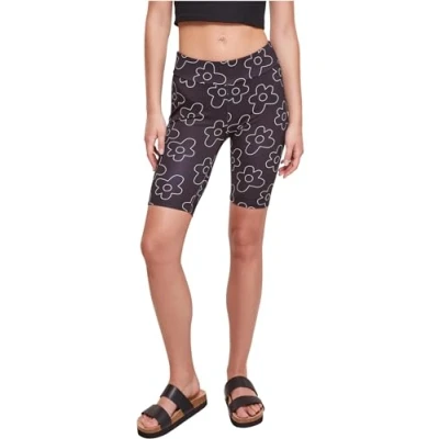 Afbeelding van Urban Classics HIGH Waist AOP TECH Cycle Shorts, Dames, Maat: 3XL, Blackflower