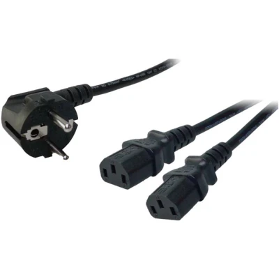 Afbeelding van Y stroomkabel CEE7/7 2x C13 1.5 M