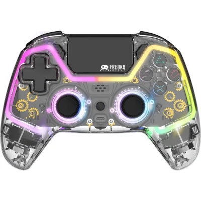 Afbeelding van Freaks And Geeks Polychroma 4 Draadloze Transparante Controller voor PS4 PS3 Android IOS PC + Jack