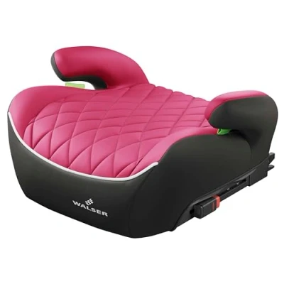 Afbeelding van kinderzitje Andy ISOFIX, Premium zitverhoger auto ECE R 129 gekeurd, zwart/roze