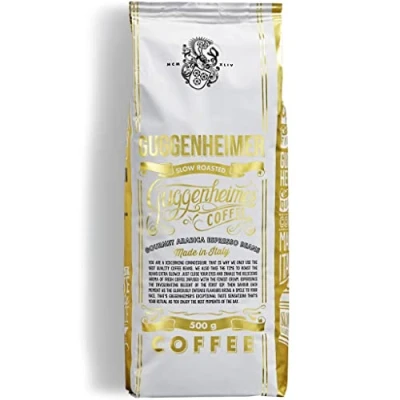Afbeelding van Guggenheimer Coffee Koffiebonen 2kg, Gourmet Arabica, Extra langzaam geroosterd, Kleine bitterstoffen, Fijnste crema, Beste espresso voor volautomatische machines, 4 x 500g