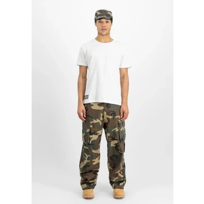 Afbeelding van Alpha Industries CAMO Label BACK Tshirt print, Heren, Maat: 2XL, White