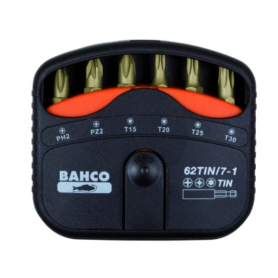 Afbeelding van Bahco bits set 7 dlg tin ph,pz,t 62TIN/7 1